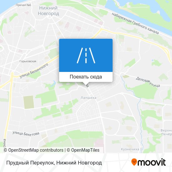 Карта Прудный Переулок