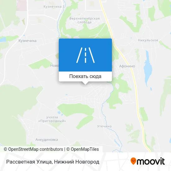 Карта Рассветная Улица