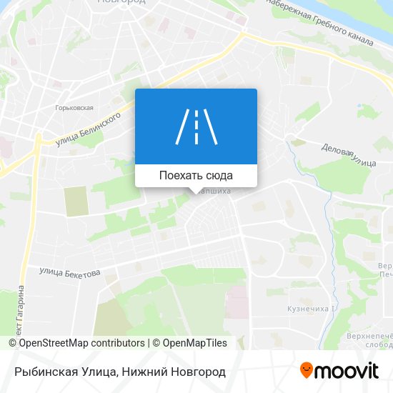 Карта Рыбинская Улица
