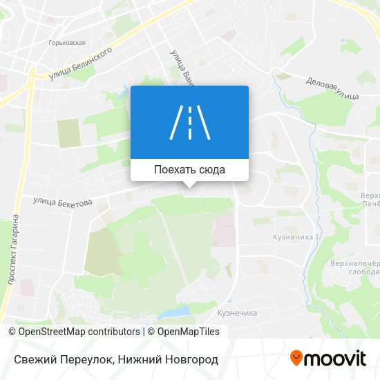 Карта Свежий Переулок