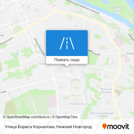 Карта Улица Бориса Корнилова