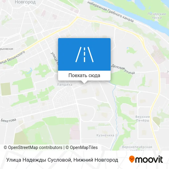 Карта Улица Надежды Сусловой