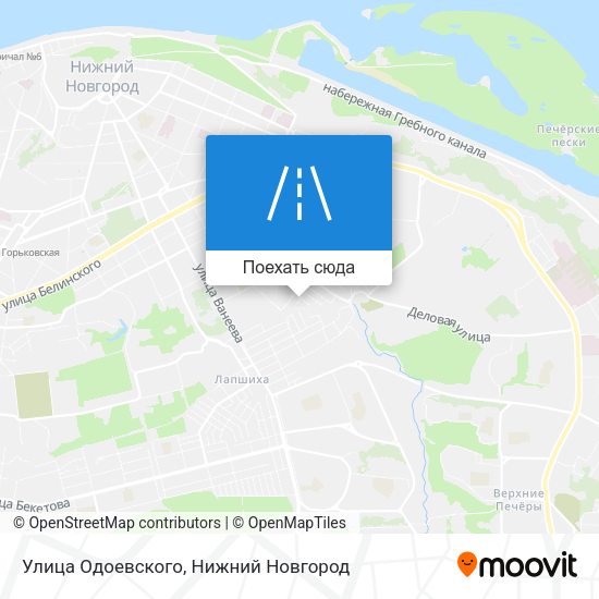 Карта Улица Одоевского