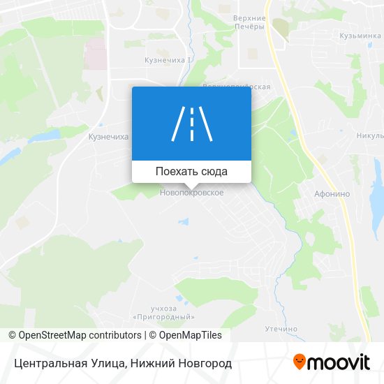 Карта Центральная Улица