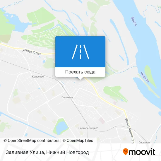 Карта Заливная Улица