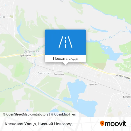 Карта Кленовая Улица