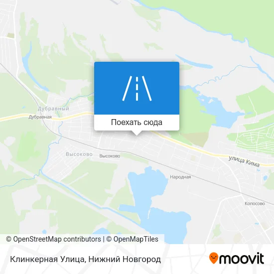 Карта Клинкерная Улица