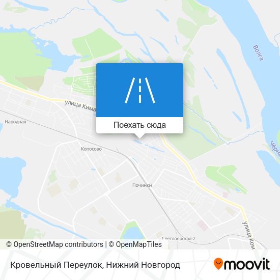 Карта Кровельный Переулок