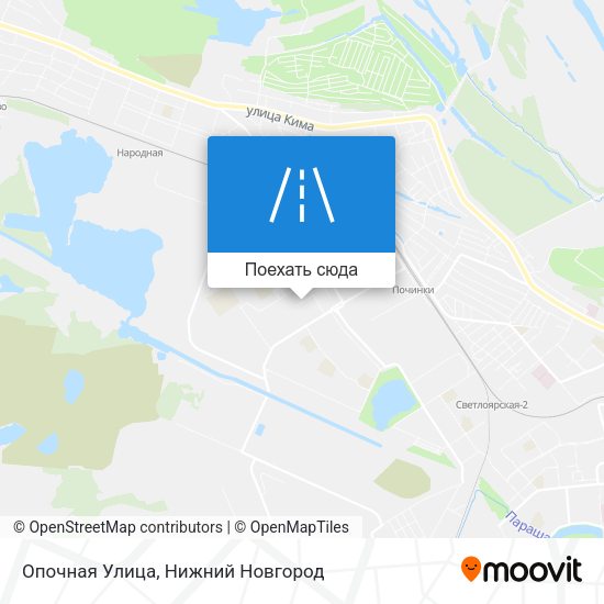 Карта Опочная Улица