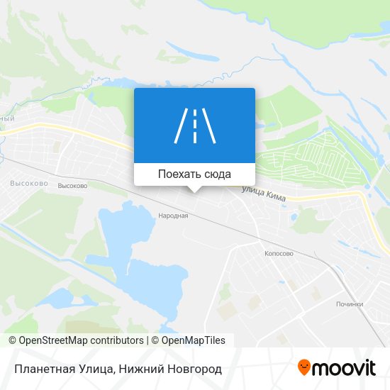 Карта Планетная Улица