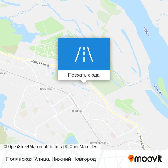 Карта Полянская Улица