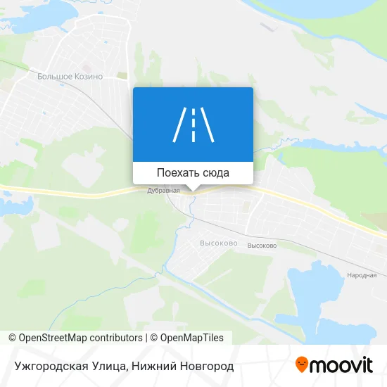 Карта Ужгородская Улица