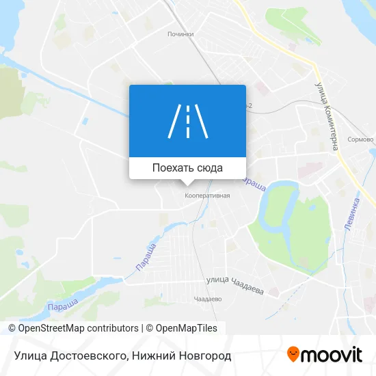 Карта Улица Достоевского