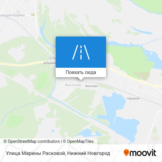 Карта Улица Марины Расковой