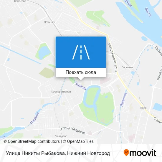 Карта Улица Никиты Рыбакова