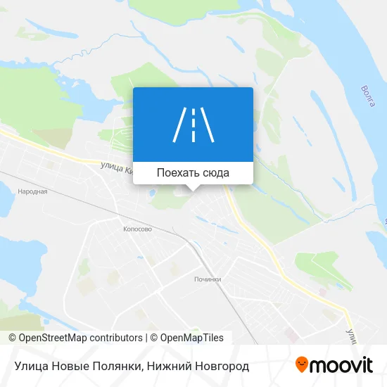 Карта Улица Новые Полянки