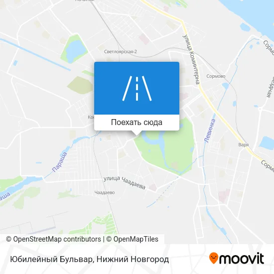 Карта Юбилейный Бульвар