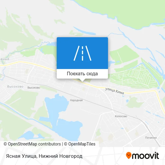 Карта Ясная Улица
