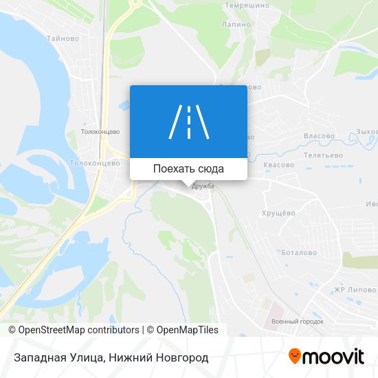 Карта Западная Улица