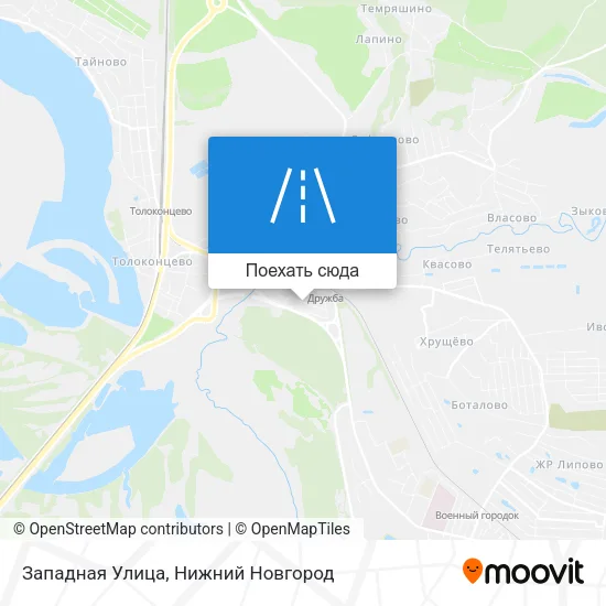 Карта Западная Улица