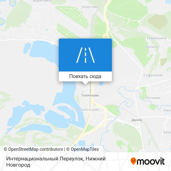 Карта Интернациональный Переулок
