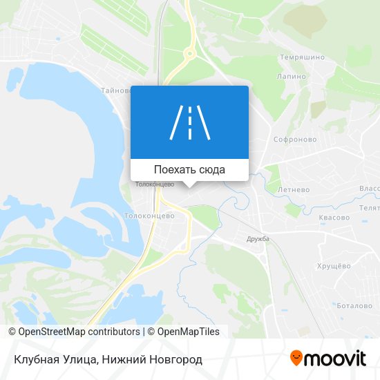 Карта Клубная Улица