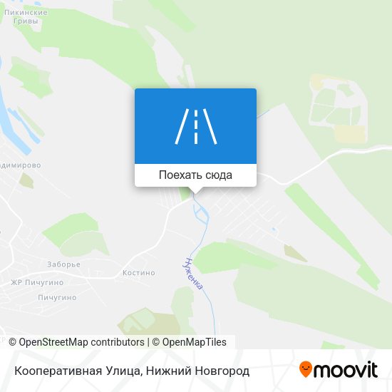 Карта Кооперативная Улица