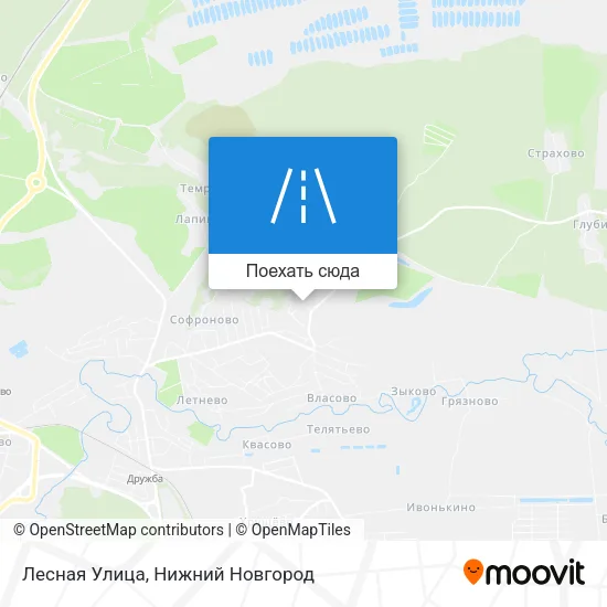 Карта Лесная Улица