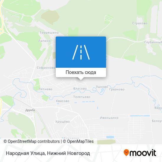 Карта Народная Улица
