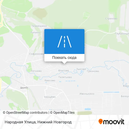 Карта Народная Улица