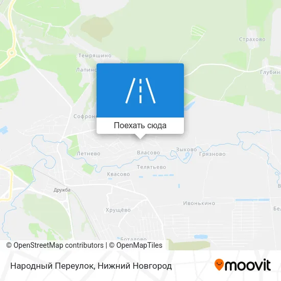 Карта Народный Переулок