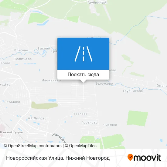 Карта Новороссийская Улица