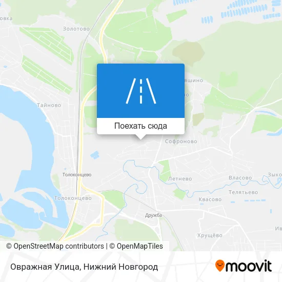 Карта Овражная Улица