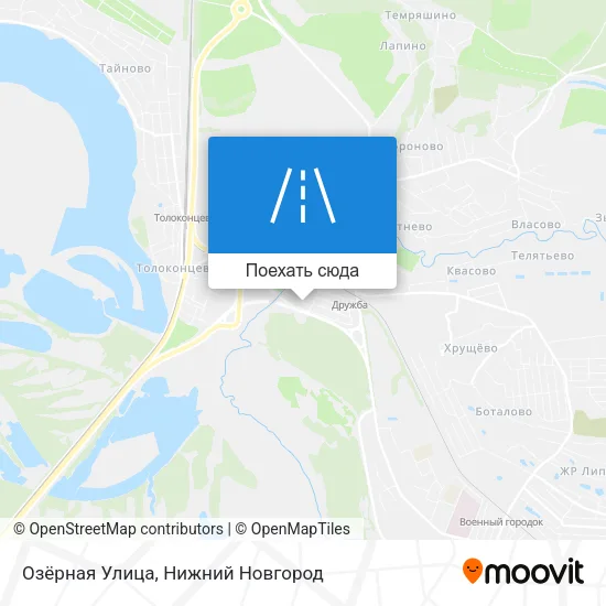 Карта Озёрная Улица