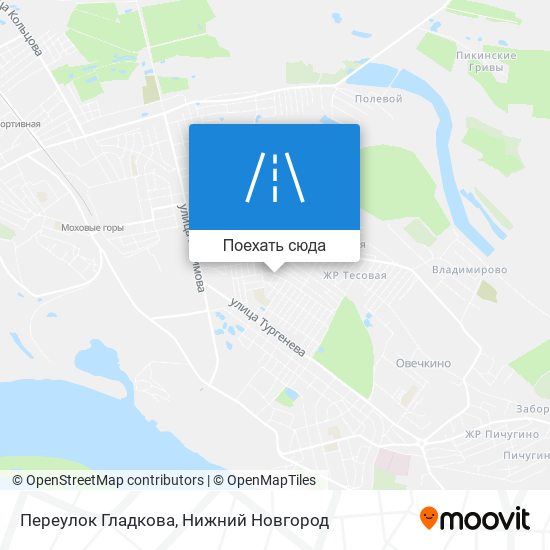 Карта Переулок Гладкова