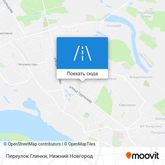 Карта Переулок Глинки