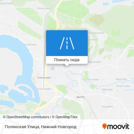 Карта Полянская Улица