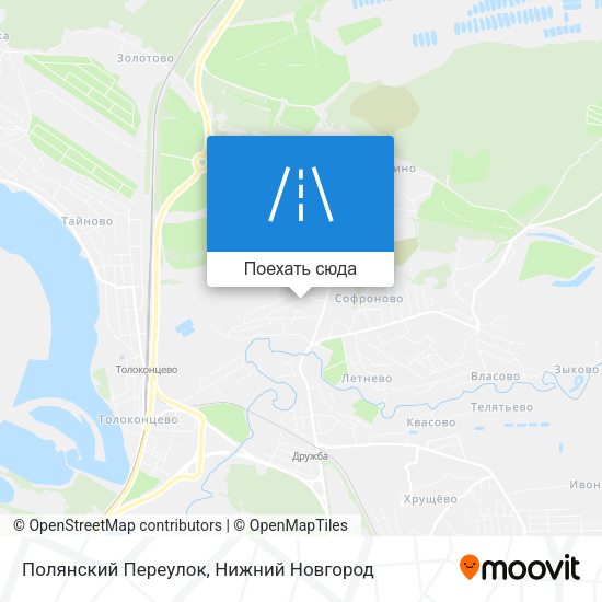 Карта Полянский Переулок