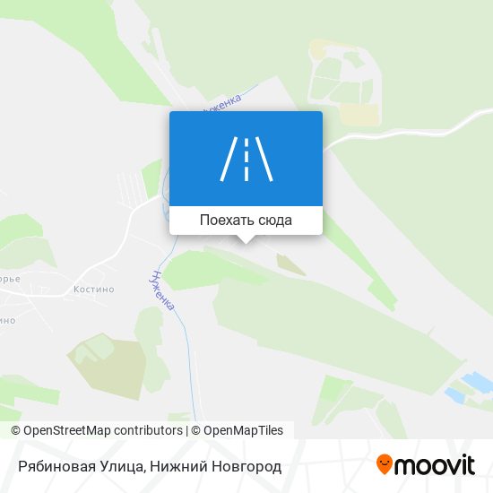 Карта Рябиновая Улица