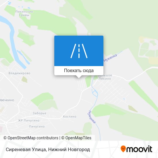 Карта Сиреневая Улица