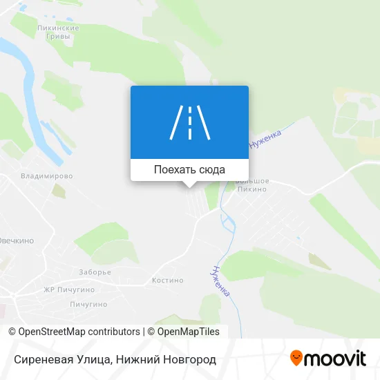 Карта Сиреневая Улица
