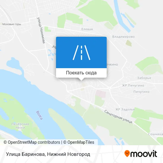 Карта Улица Баринова