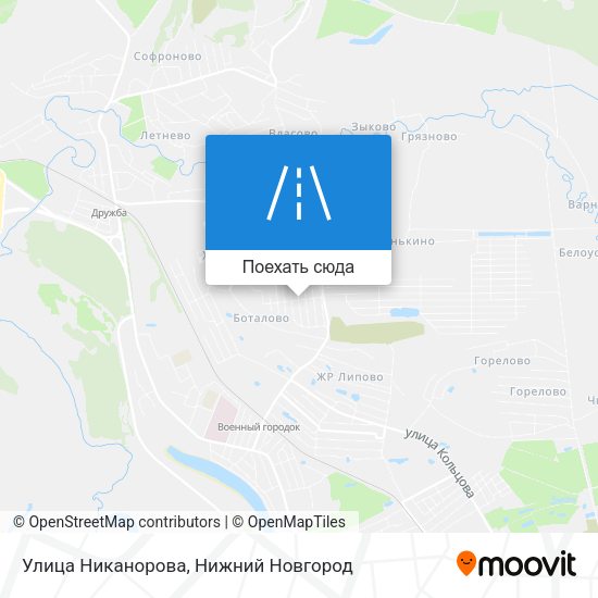 Карта Улица Никанорова