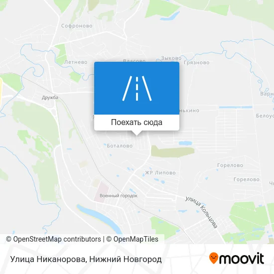 Карта Улица Никанорова