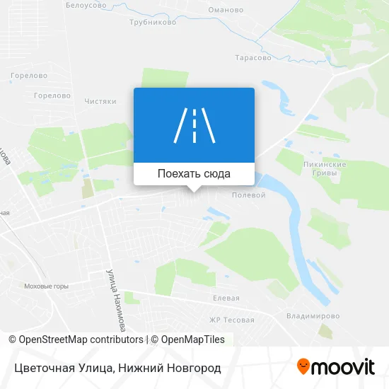 Карта Цветочная Улица