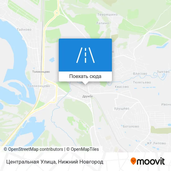 Карта Центральная Улица