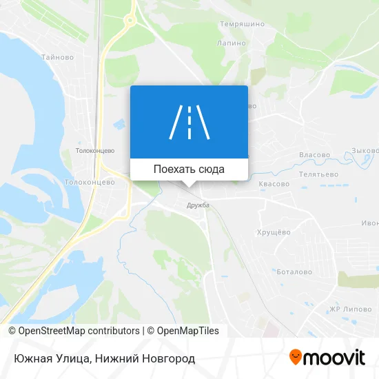 Карта Южная Улица