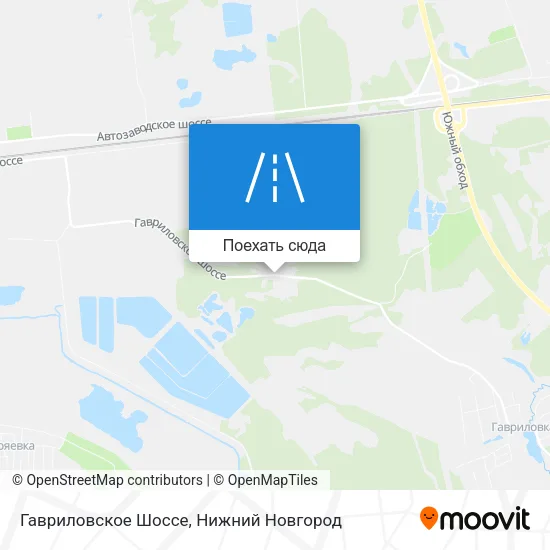 Карта Гавриловское Шоссе
