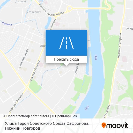 Карта Улица Героя Советского Союза Сафронова