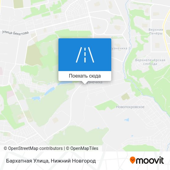 Карта Бархатная Улица